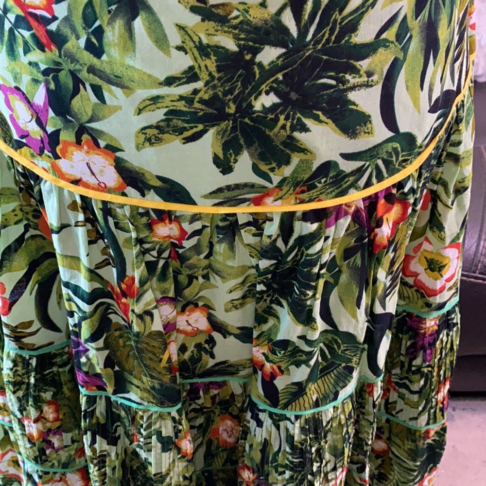 Vintage tropical 🌴 print skirt maxi skirt - Picture 3 of 5